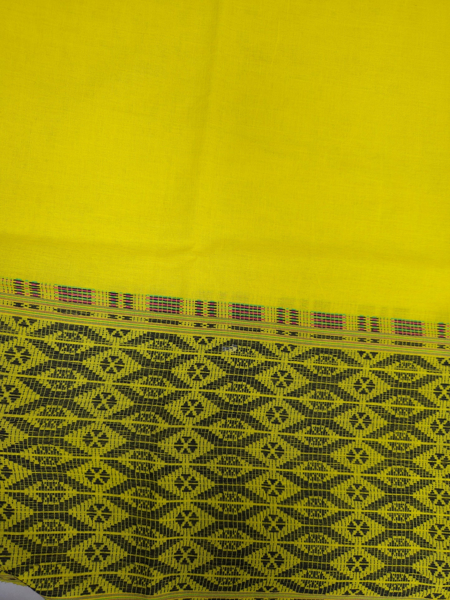 Traditional Woven Border Cotton Fabric