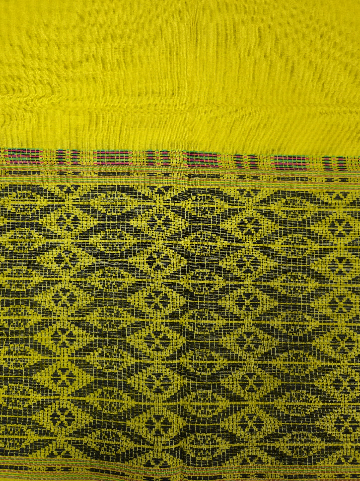 Traditional Woven Border Cotton Fabric