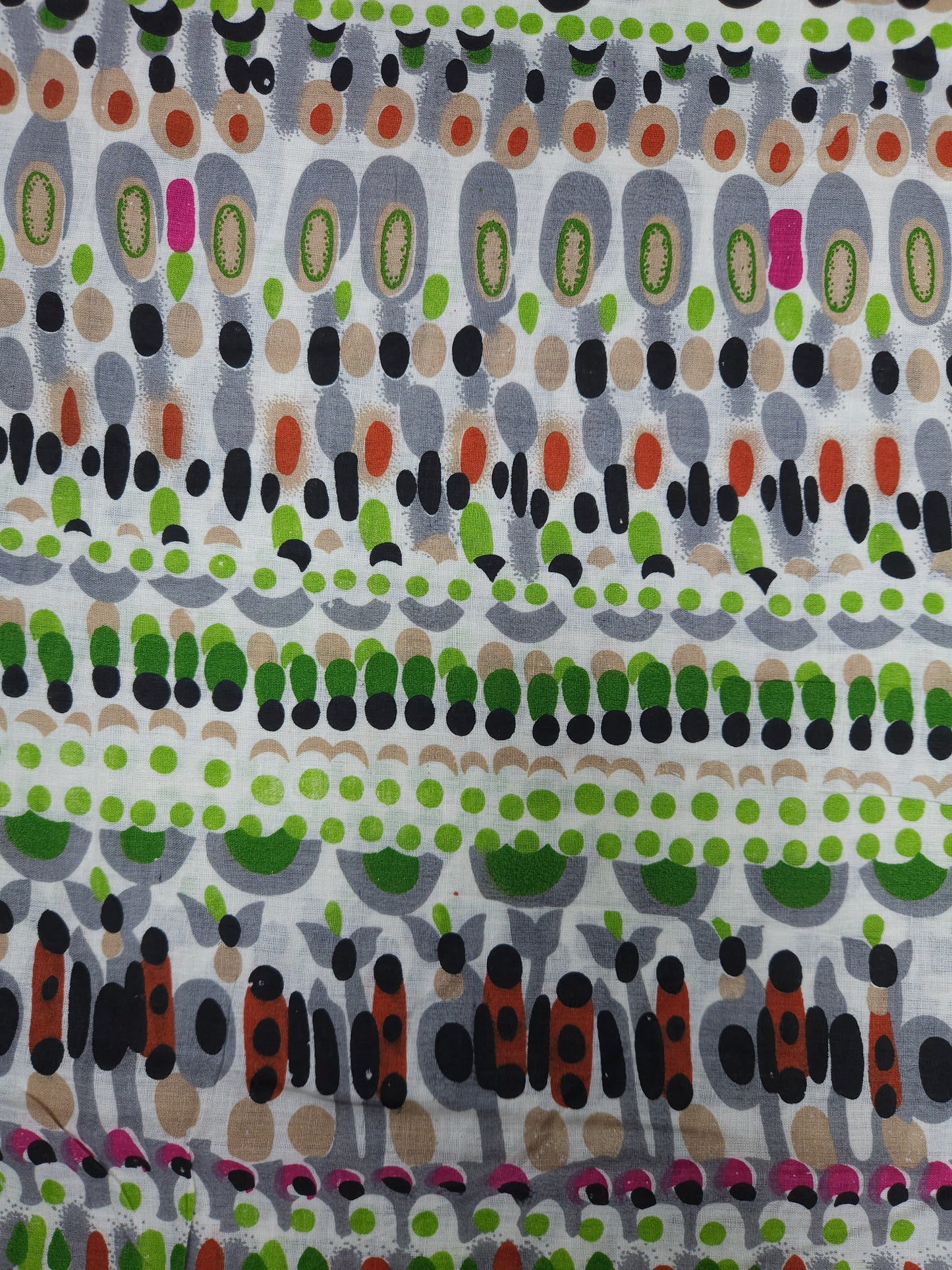 Abstract Multicolor Cotton Fabric