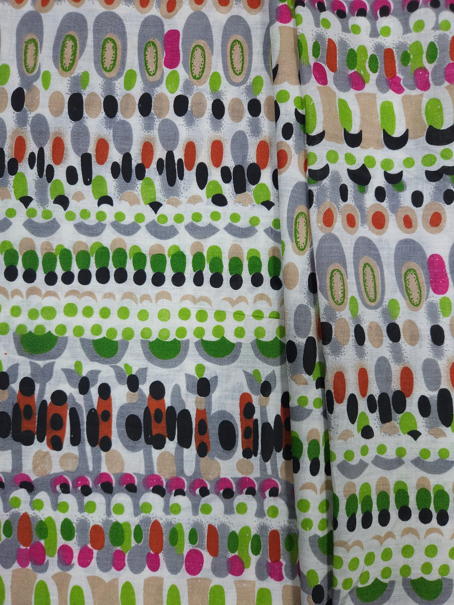 Abstract Multicolor Cotton Fabric
