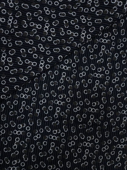 Midnight Navy Abstract Circle Cotton Suit Set