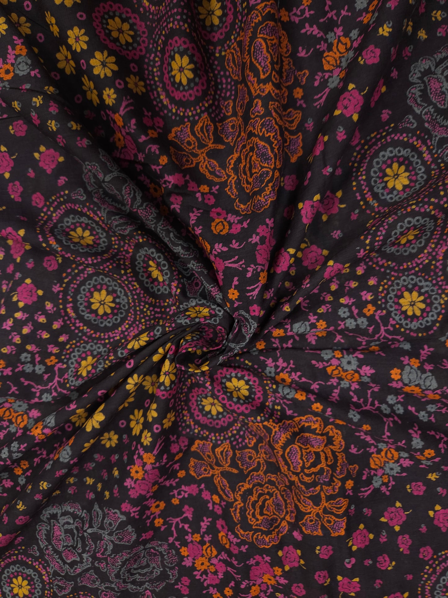 Premium Vintage Floral Cotton Fabric