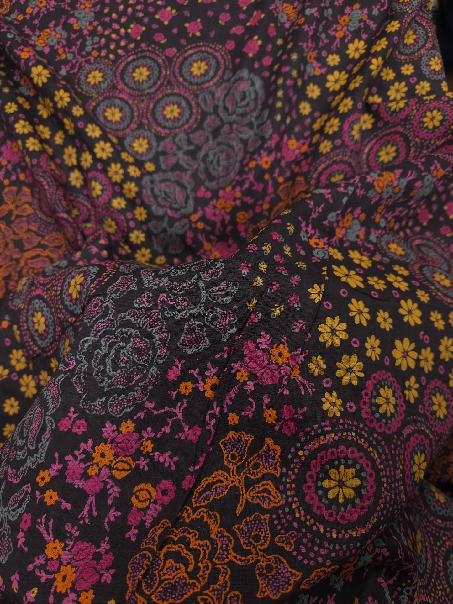 Premium Vintage Floral Cotton Fabric