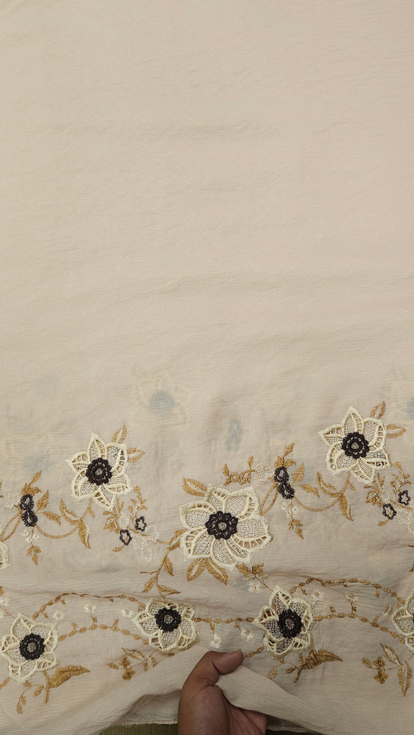 Designer Floral Embroidery Georgette Fabric