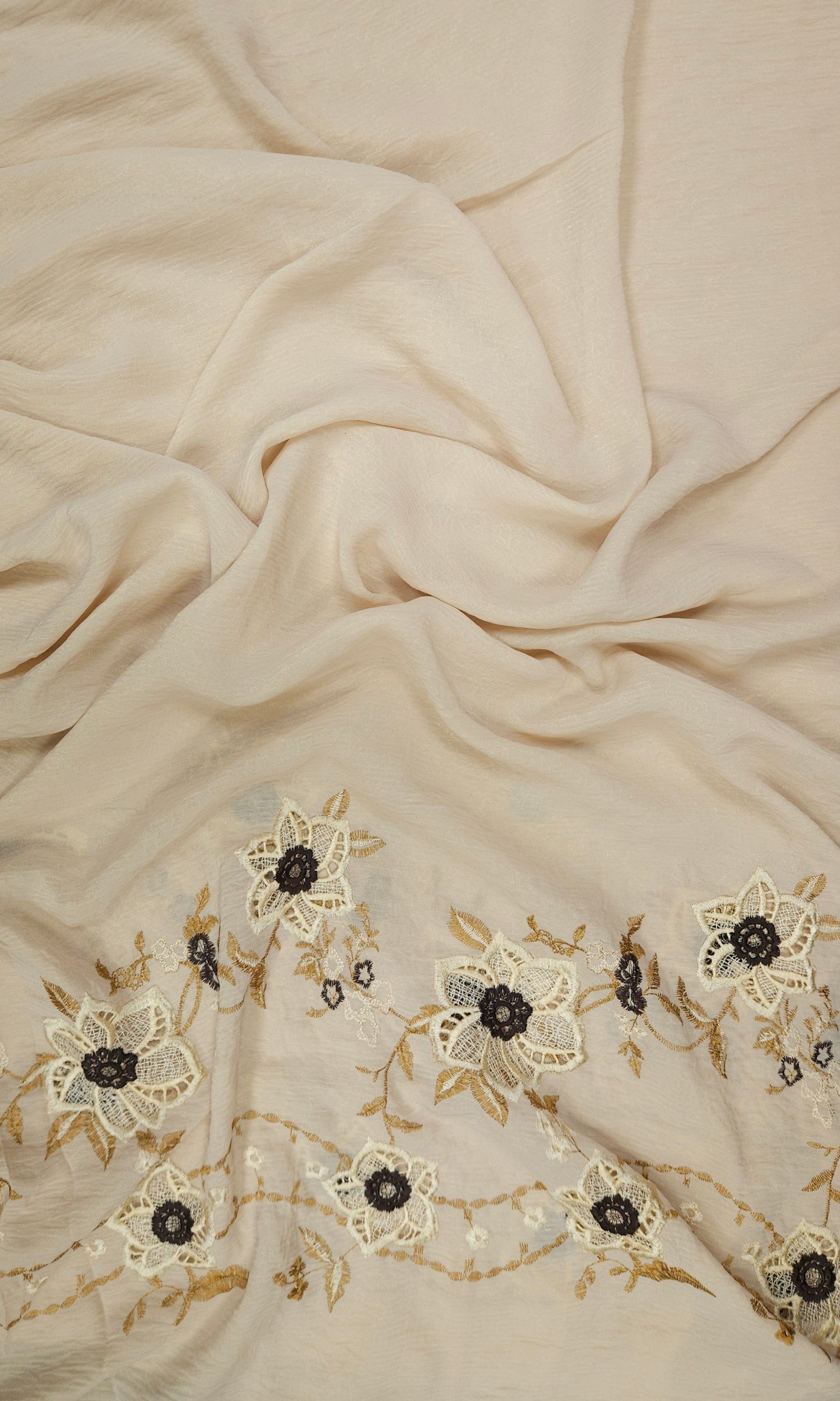 Designer Floral Embroidery Georgette Fabric
