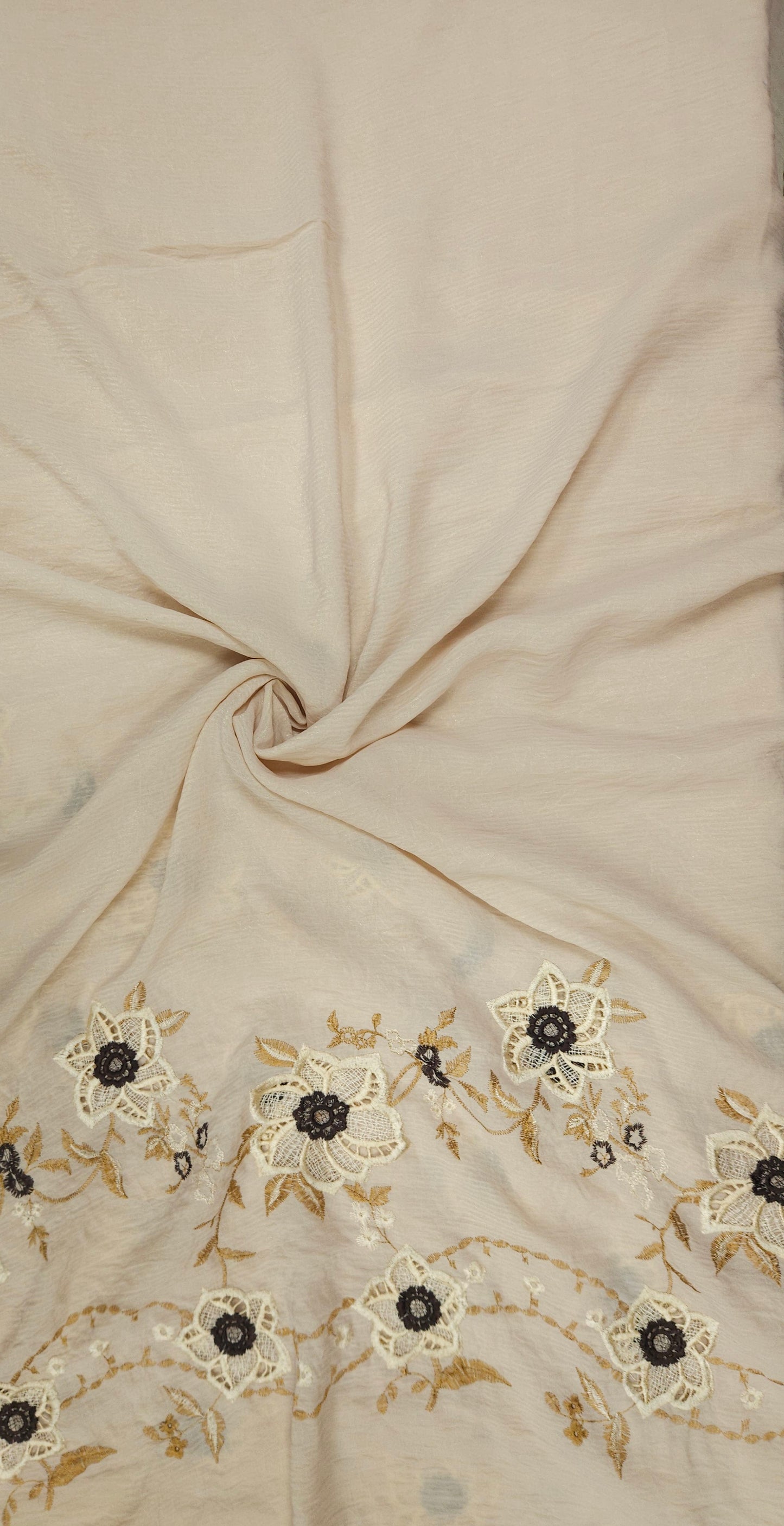 Designer Floral Embroidery Georgette Fabric