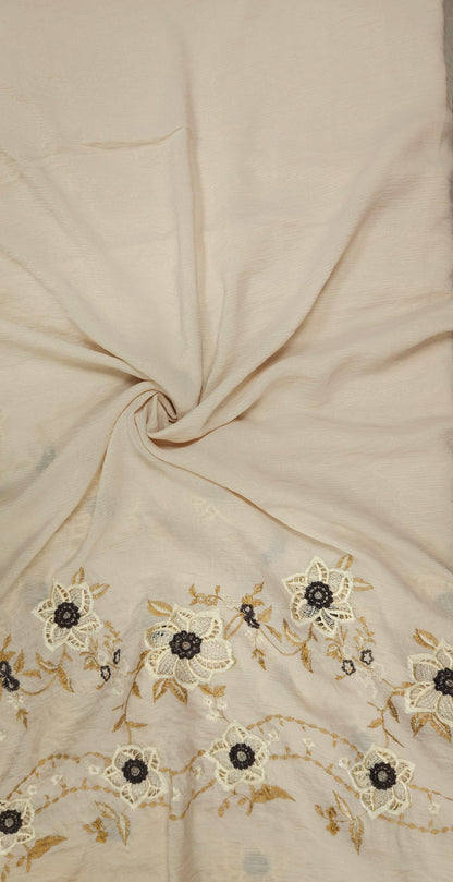 Designer Floral Embroidery Georgette Fabric