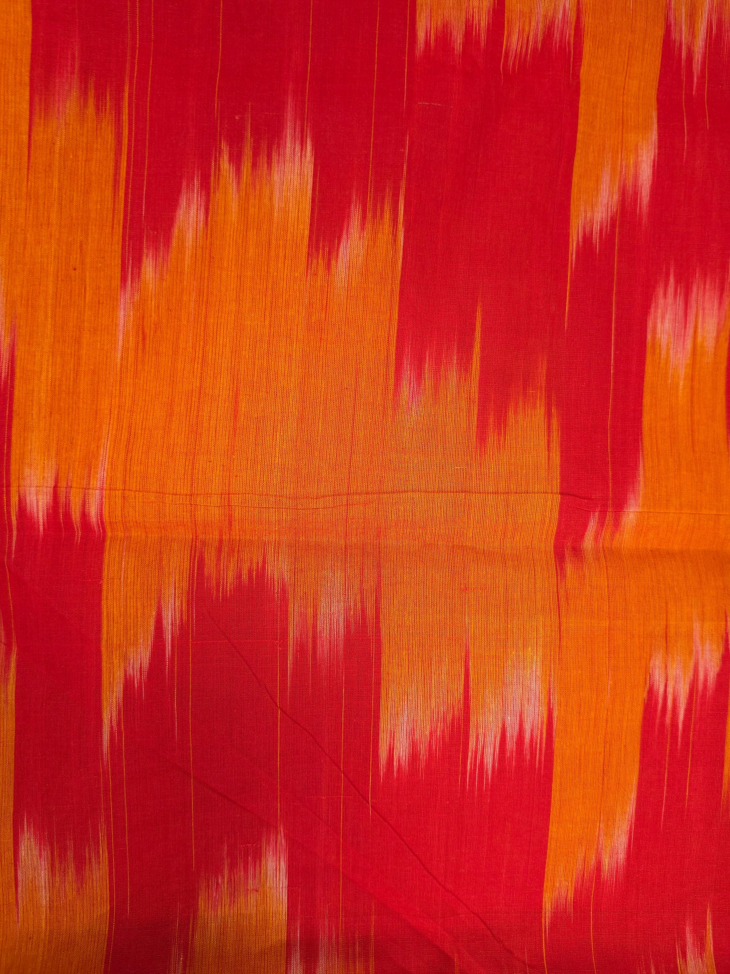 Rani Pink Ikat Cotton Suit Set with All Over Schiffli Bottom