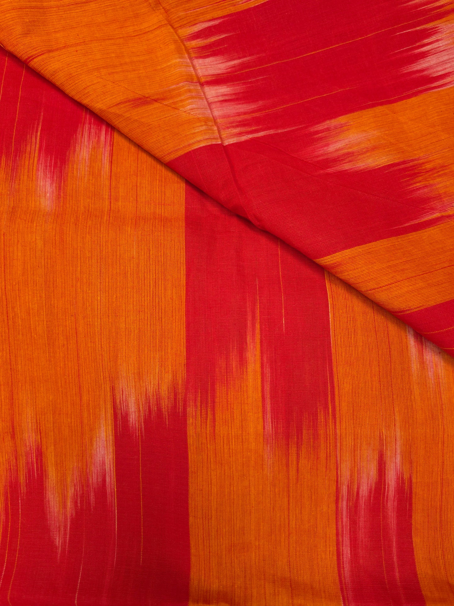 Rani Pink Ikat Cotton Suit Set with All Over Schiffli Bottom