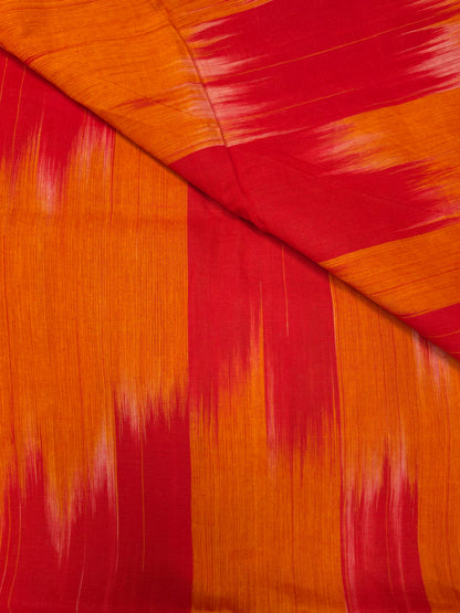 Rani Pink Ikat Cotton Suit Set with All Over Schiffli Bottom