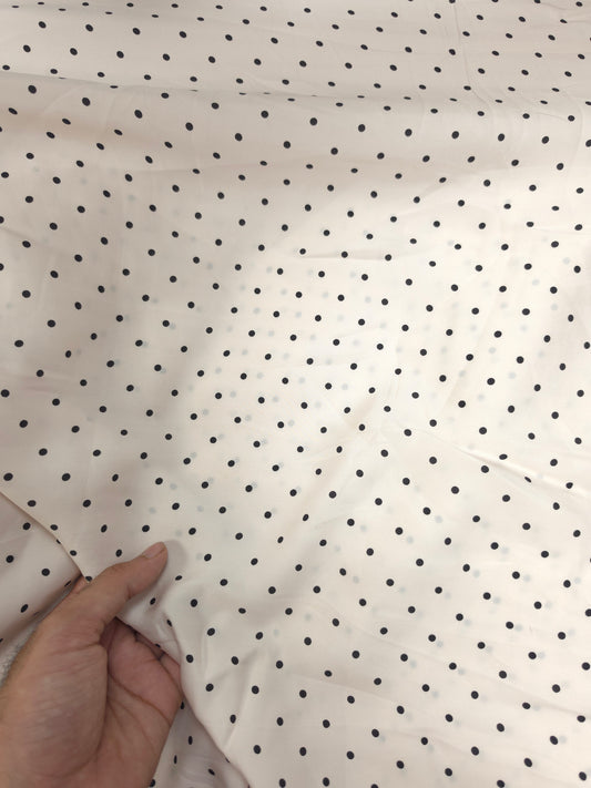 Polka Dot Modal Rayon Satin Fabric