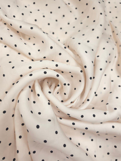 Polka Dot Modal Rayon Satin Fabric
