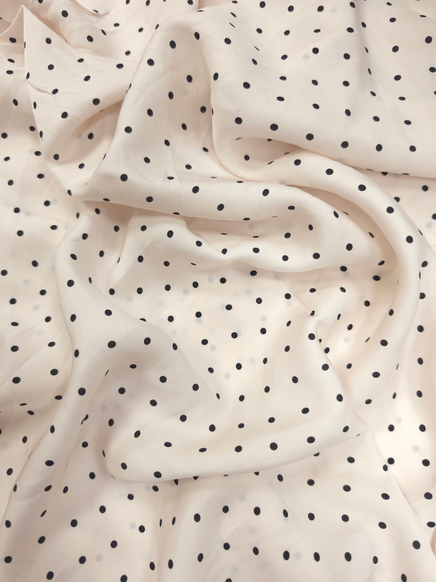 Polka Dot Modal Rayon Satin Fabric