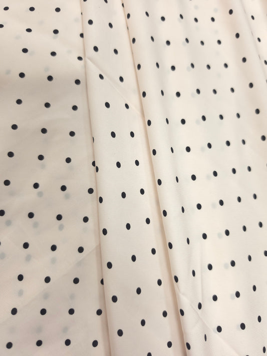 Polka Dot Modal Rayon Satin Fabric