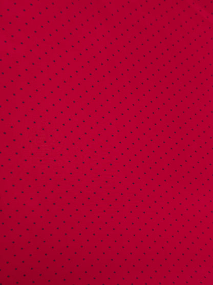 Premium Red Black Micro Polka Dot Crepe Fabric 60 Inch Width