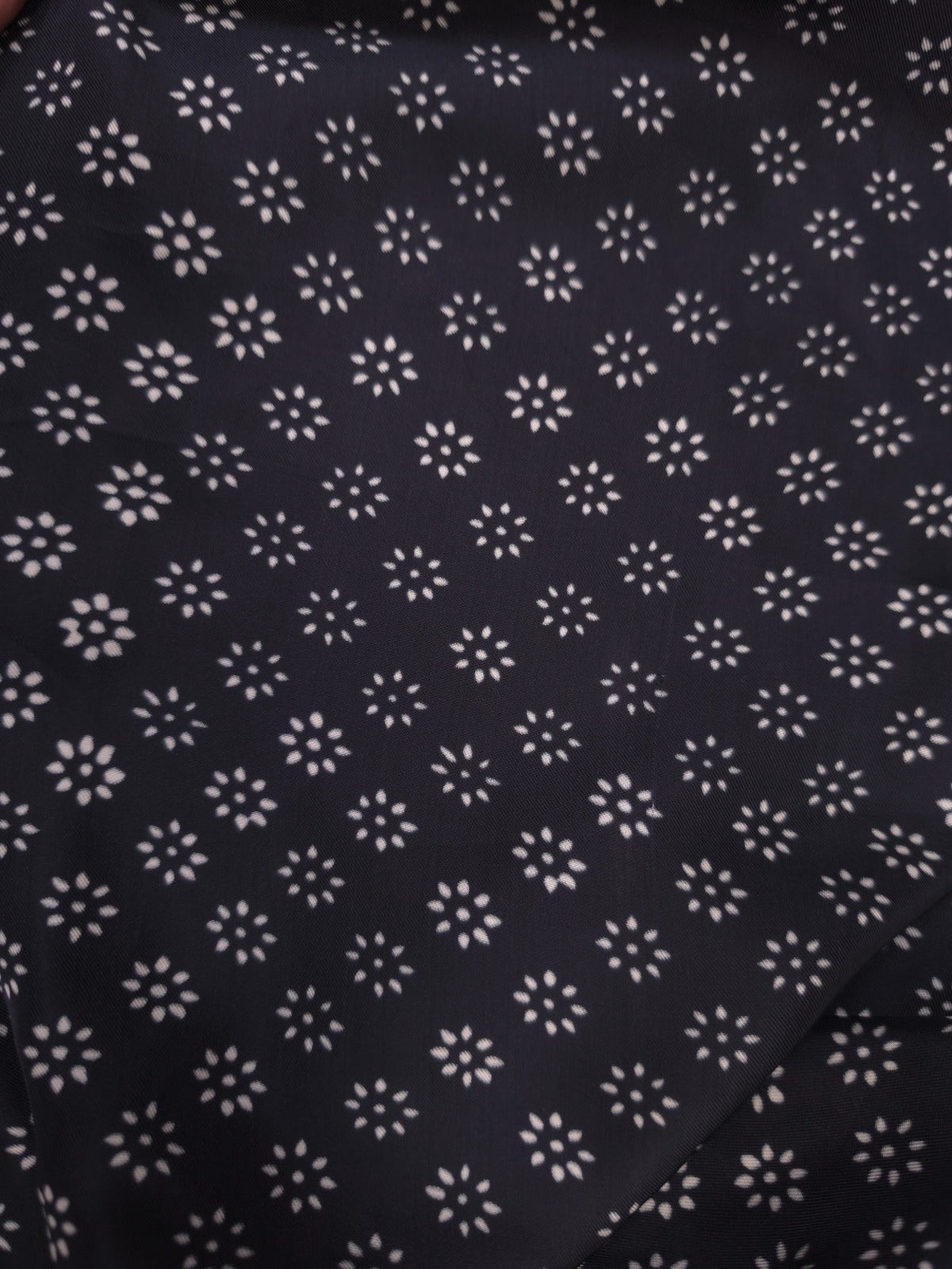 Black White Designer Border Print Crepe Fabric 60 Inch