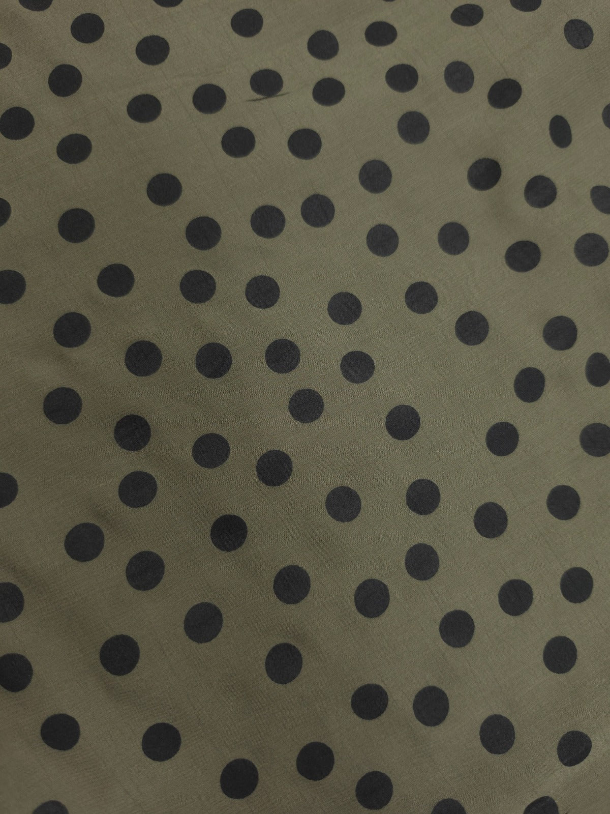 Olive Green Polka Dot Crepe Fabric 60 Inch Width