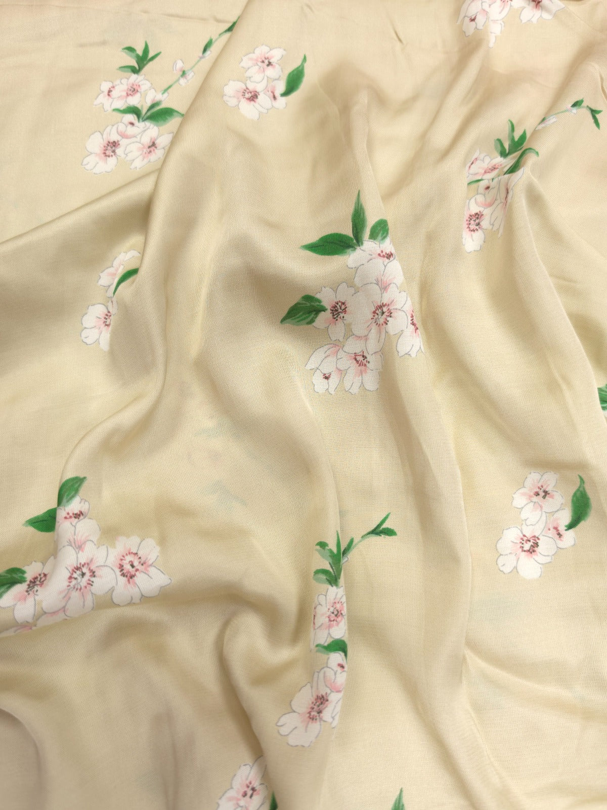 Premium Floral Printed Modal Rayon Satin Fabric 44 Inch Width