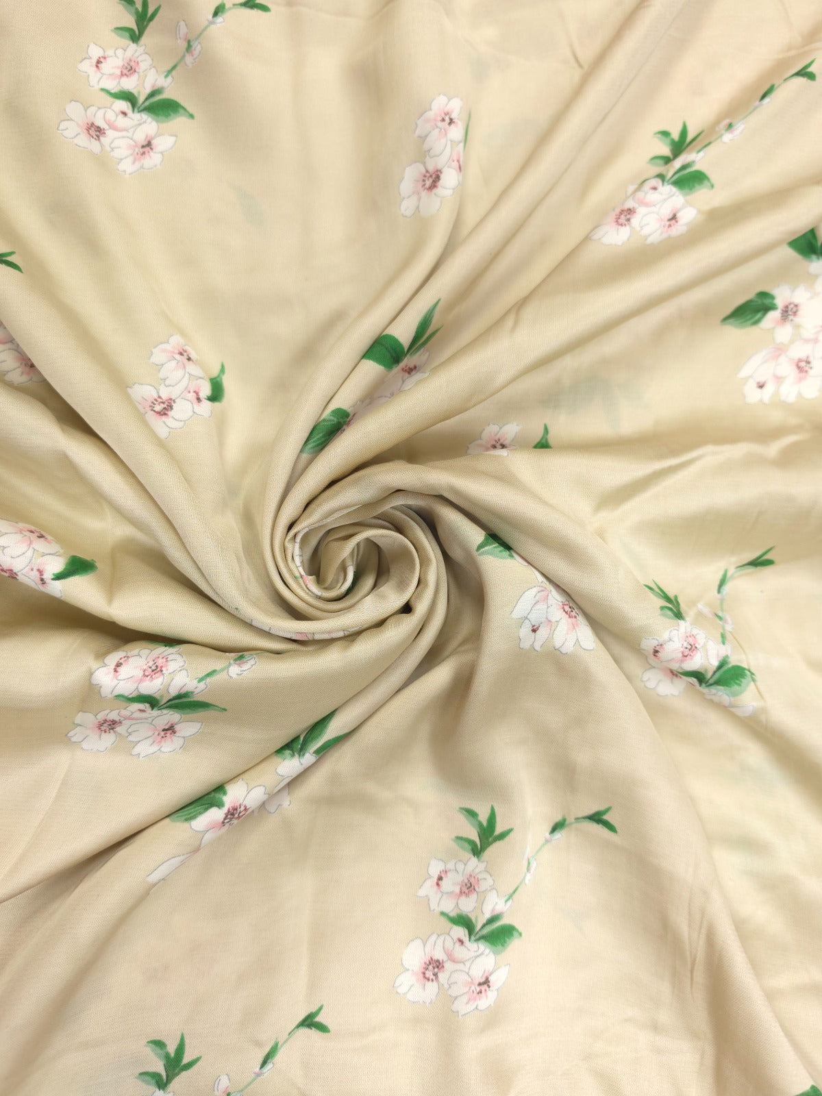 Premium Floral Printed Modal Rayon Satin Fabric 44 Inch Width