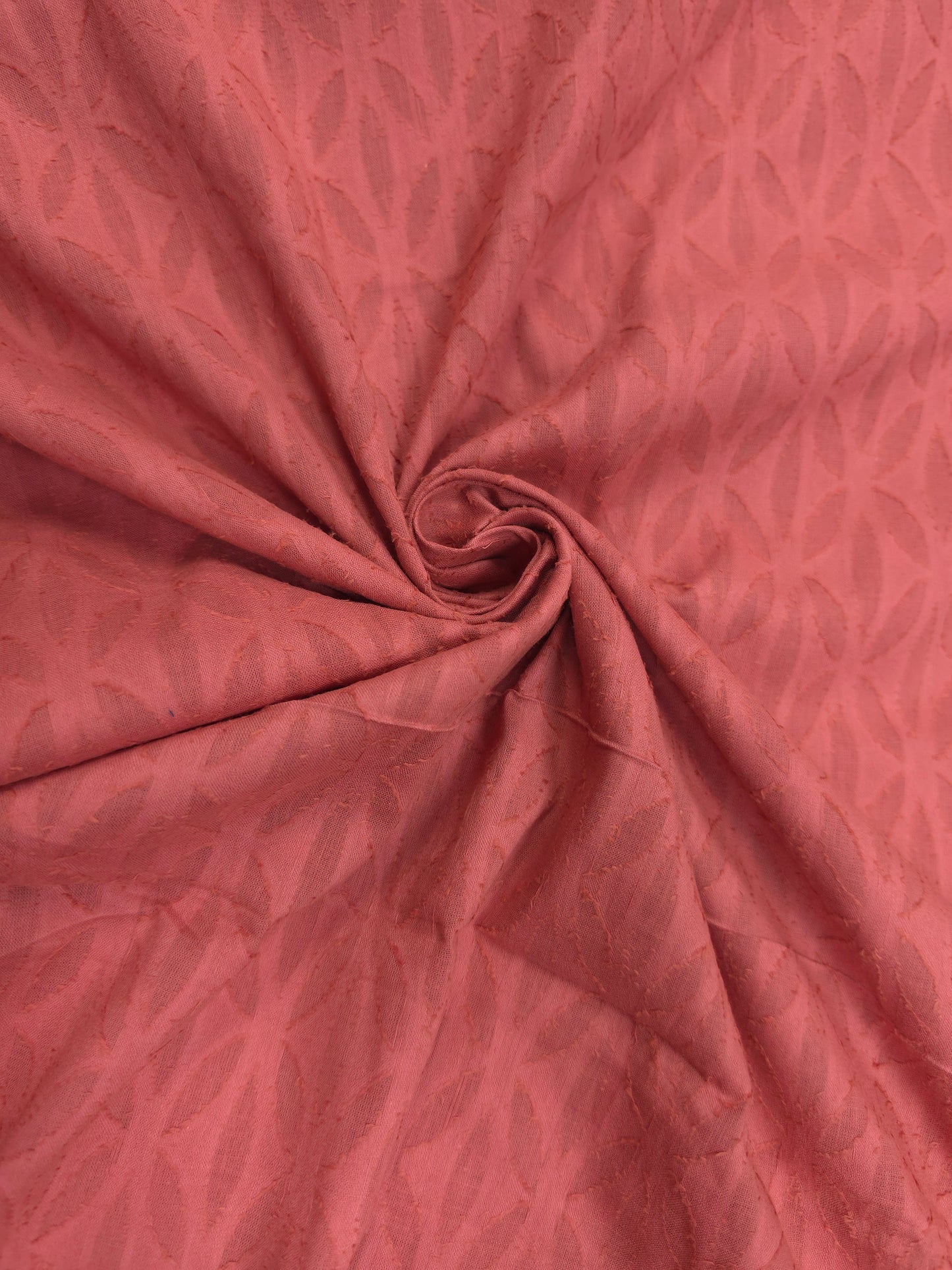 Designer Dusty Rose Cotton Suit Set with Woven City Name Cotton Dupatta