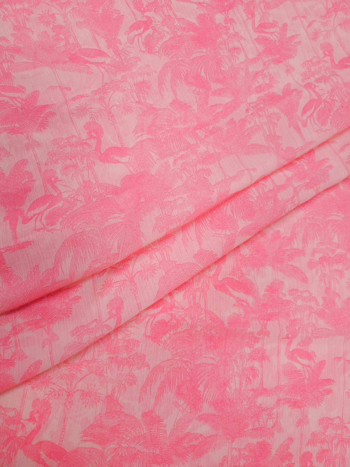 Premium Flamingo Tropical Printed Chiffon Dupatta 2.5 Meter | Soft Designer Dupatta