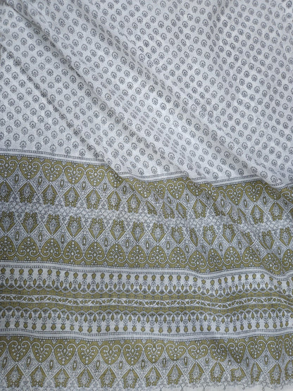 Premium Hand Block Border Cotton Mul Dupatta 2.5 Meter | Soft Printed Designer Dupatta