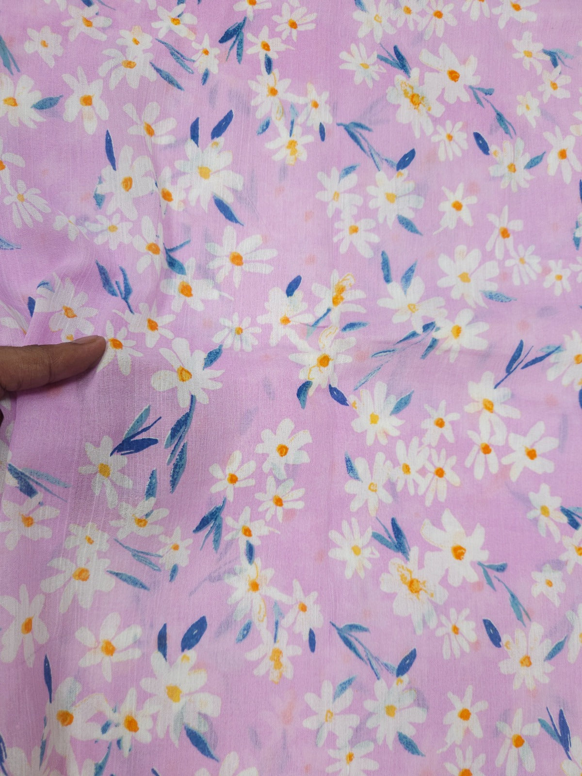 Designer Cotton Daisy Floral Print Dupatta