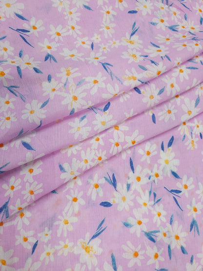 Designer Cotton Daisy Floral Print Dupatta