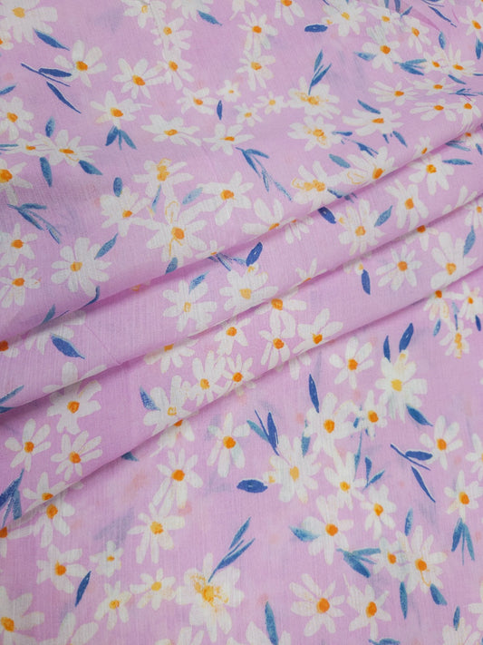 Designer Cotton Daisy Floral Print Dupatta