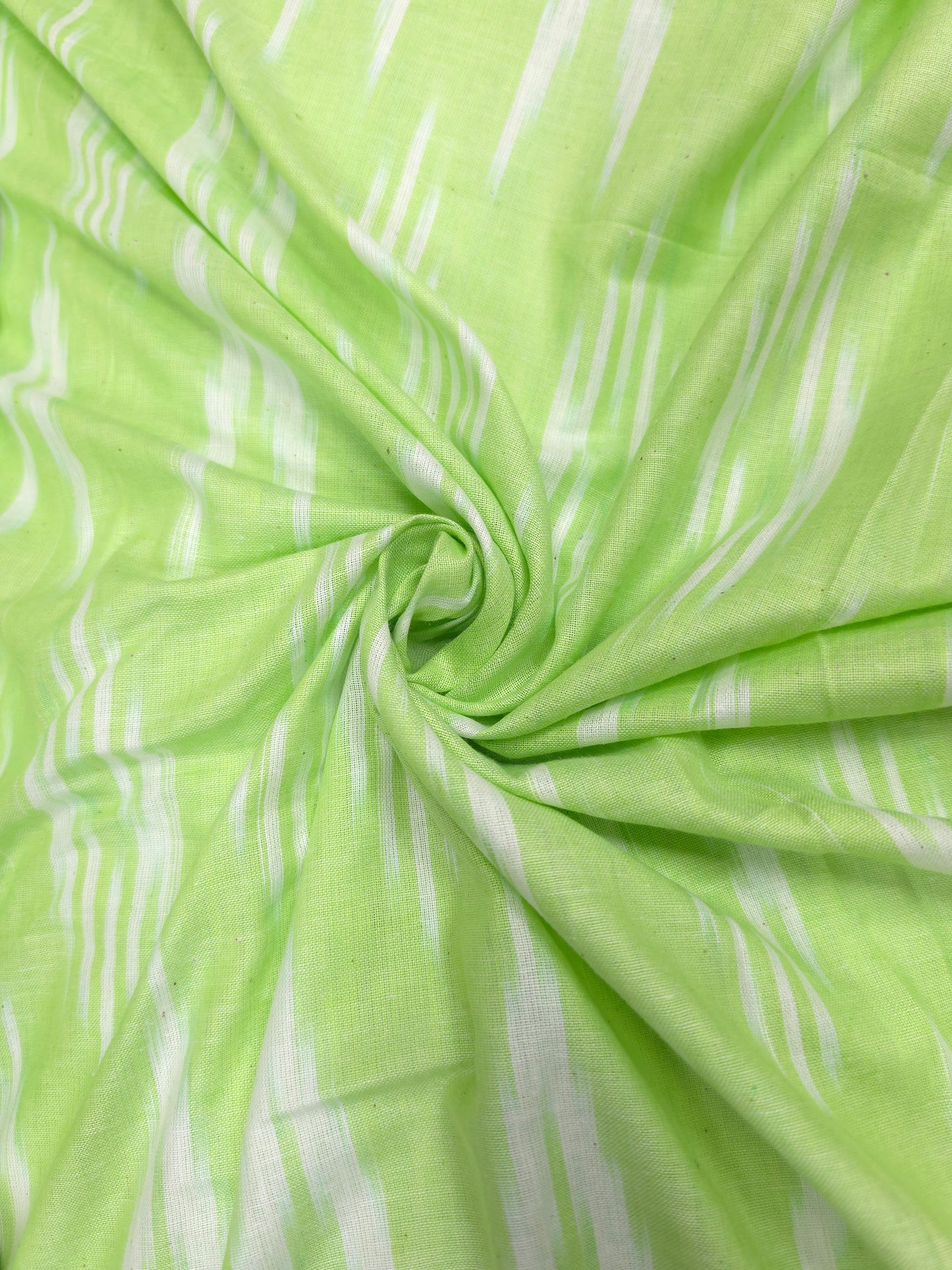 Forest Green Ikat Print Cotton Fabric
