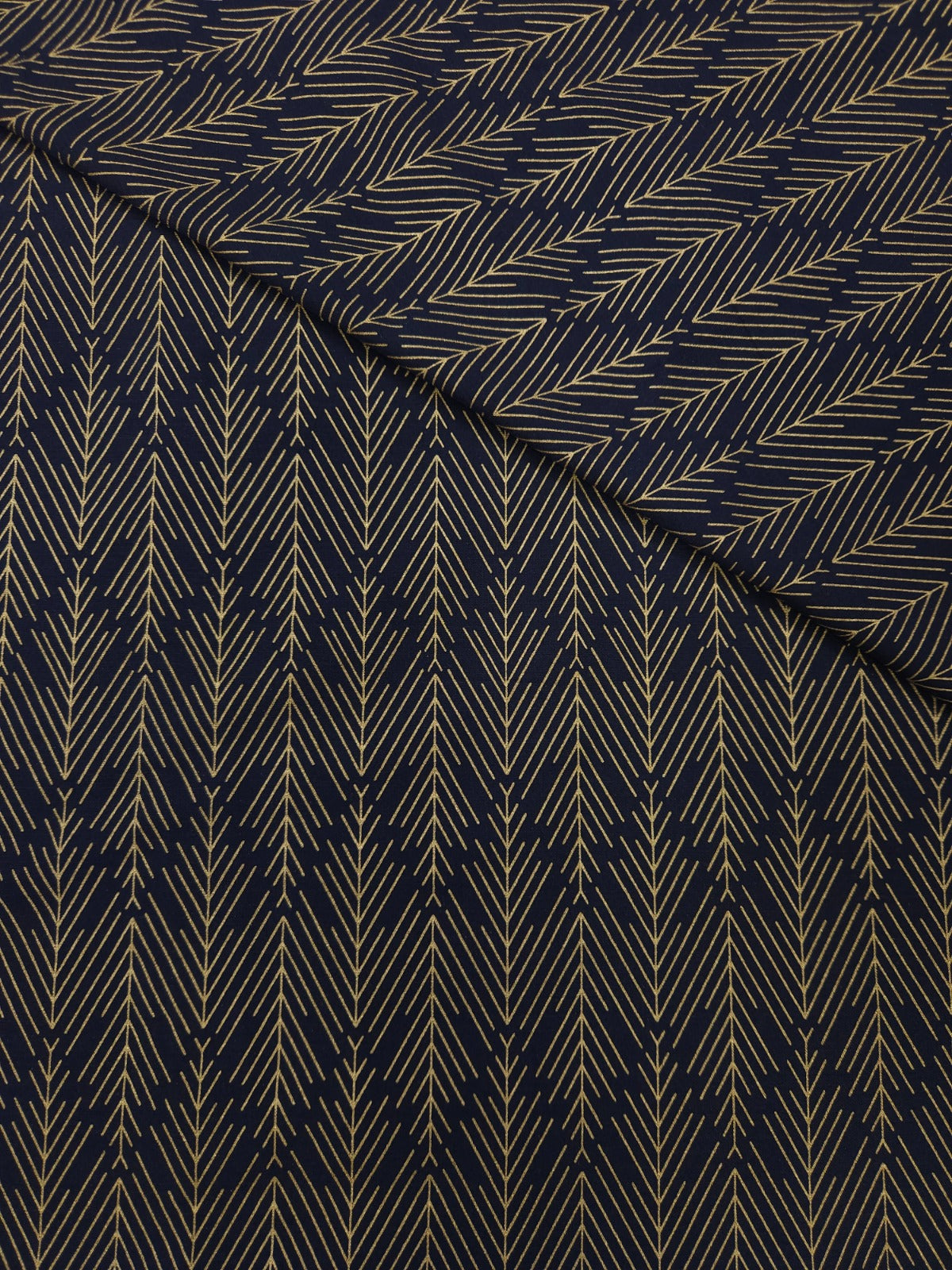 Premium Cotton Silk Printed Chevron Fabric 44 Inch Width