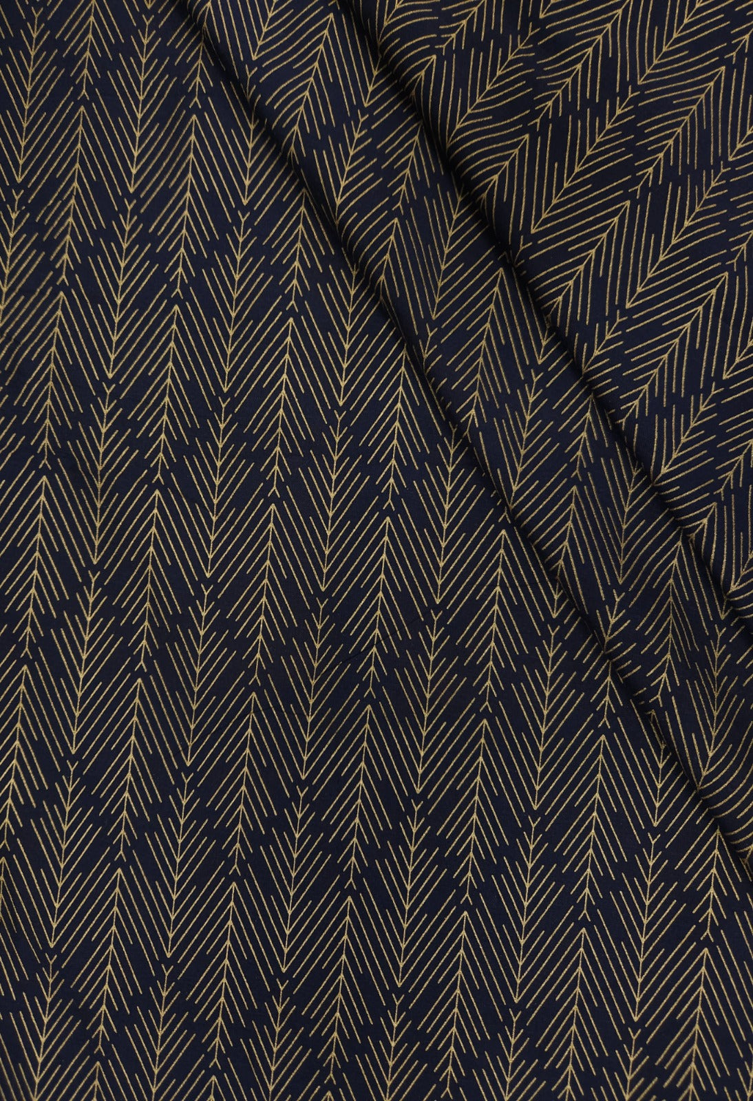 Premium Cotton Silk Printed Chevron Fabric 44 Inch Width