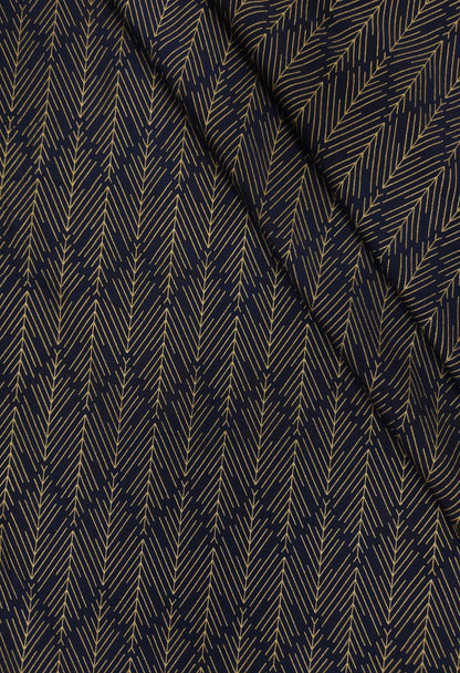 Premium Cotton Silk Printed Chevron Fabric 44 Inch Width