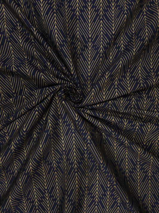 Premium Cotton Silk Printed Chevron Fabric 44 Inch Width