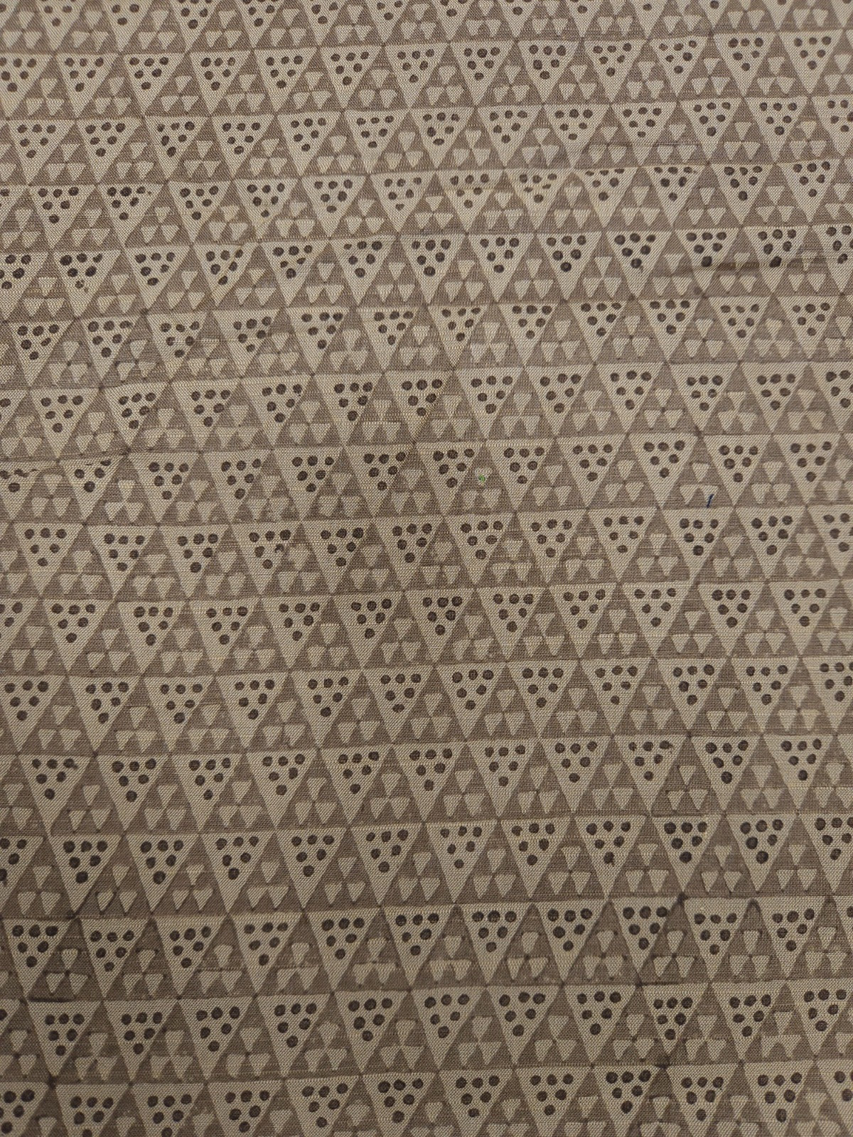 Cotton Silk Printed Geometric Triangle Fabric 44 Inch Width