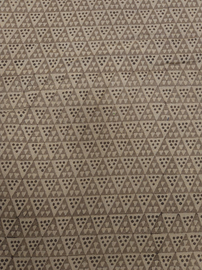 Cotton Silk Printed Geometric Triangle Fabric 44 Inch Width