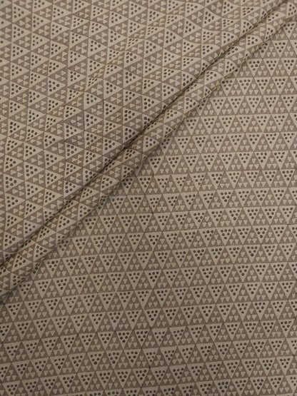 Cotton Silk Printed Geometric Triangle Fabric 44 Inch Width
