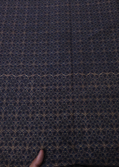 Cotton Silk Printed Floral Geometric Fabric 44 Inch Width