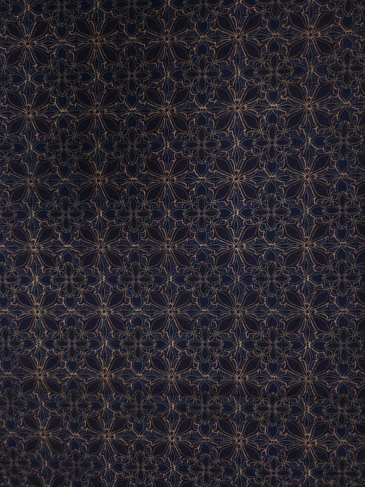 Cotton Silk Printed Floral Geometric Fabric 44 Inch Width