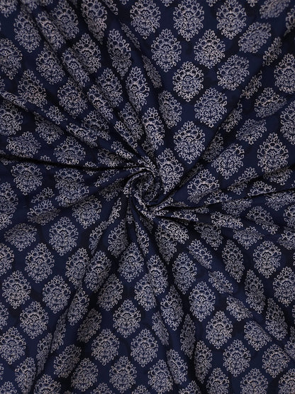 Designer Cotton Silk Printed Ethnic Buti Fabric
