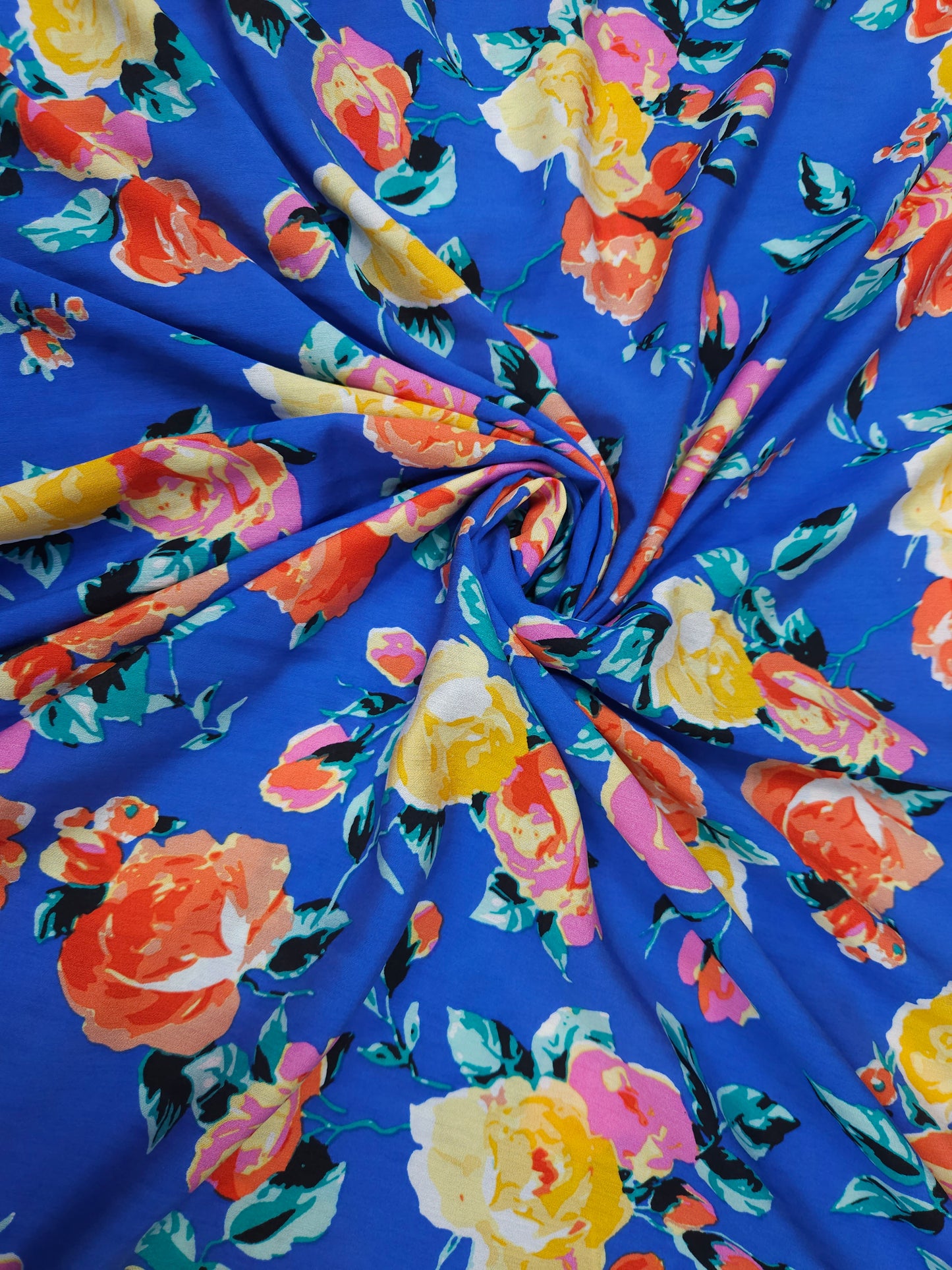 Cotton Muslin Floral Printed Fabric 60 Inch Width