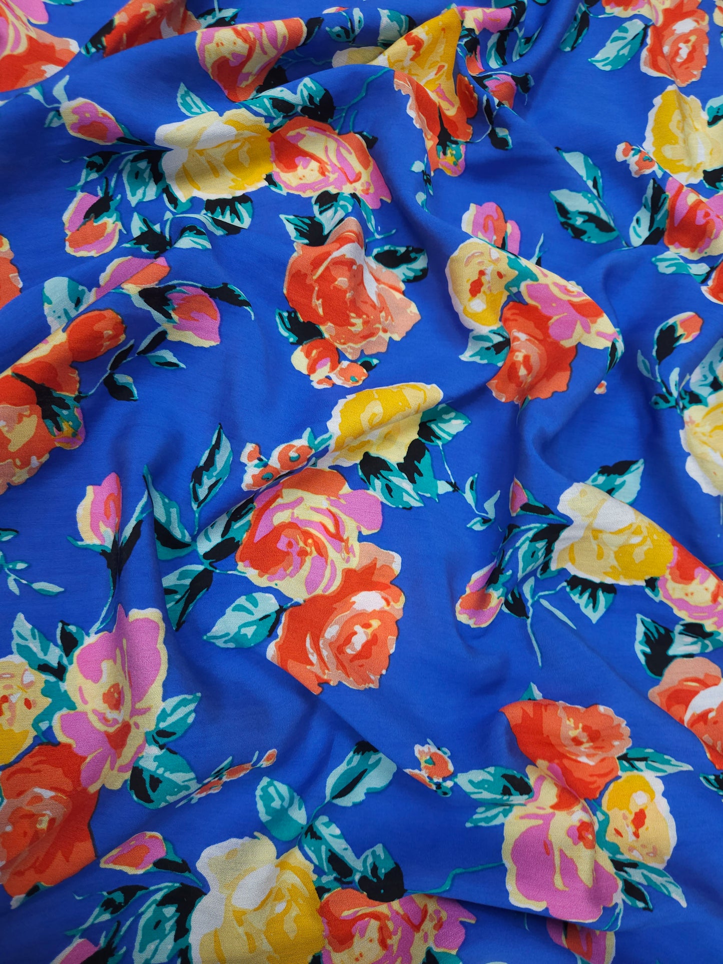 Cotton Muslin Floral Printed Fabric 60 Inch Width