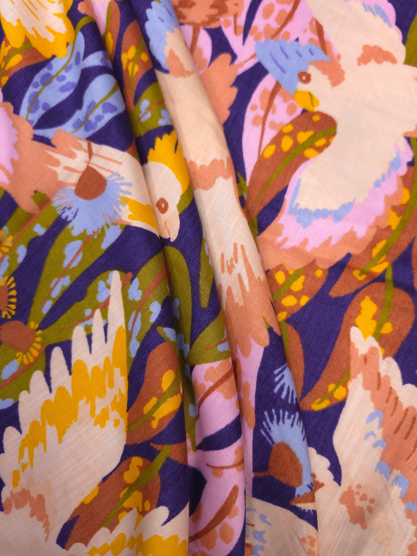 Muticolour Phoenix Printed Rayon Fabric – 44 Inch Width