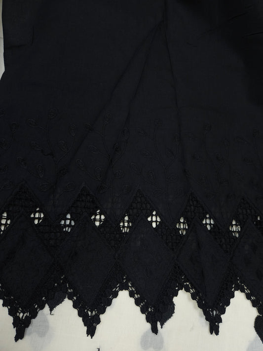 Designer Border Embroidery Cotton Fabric | 44 Inch Width