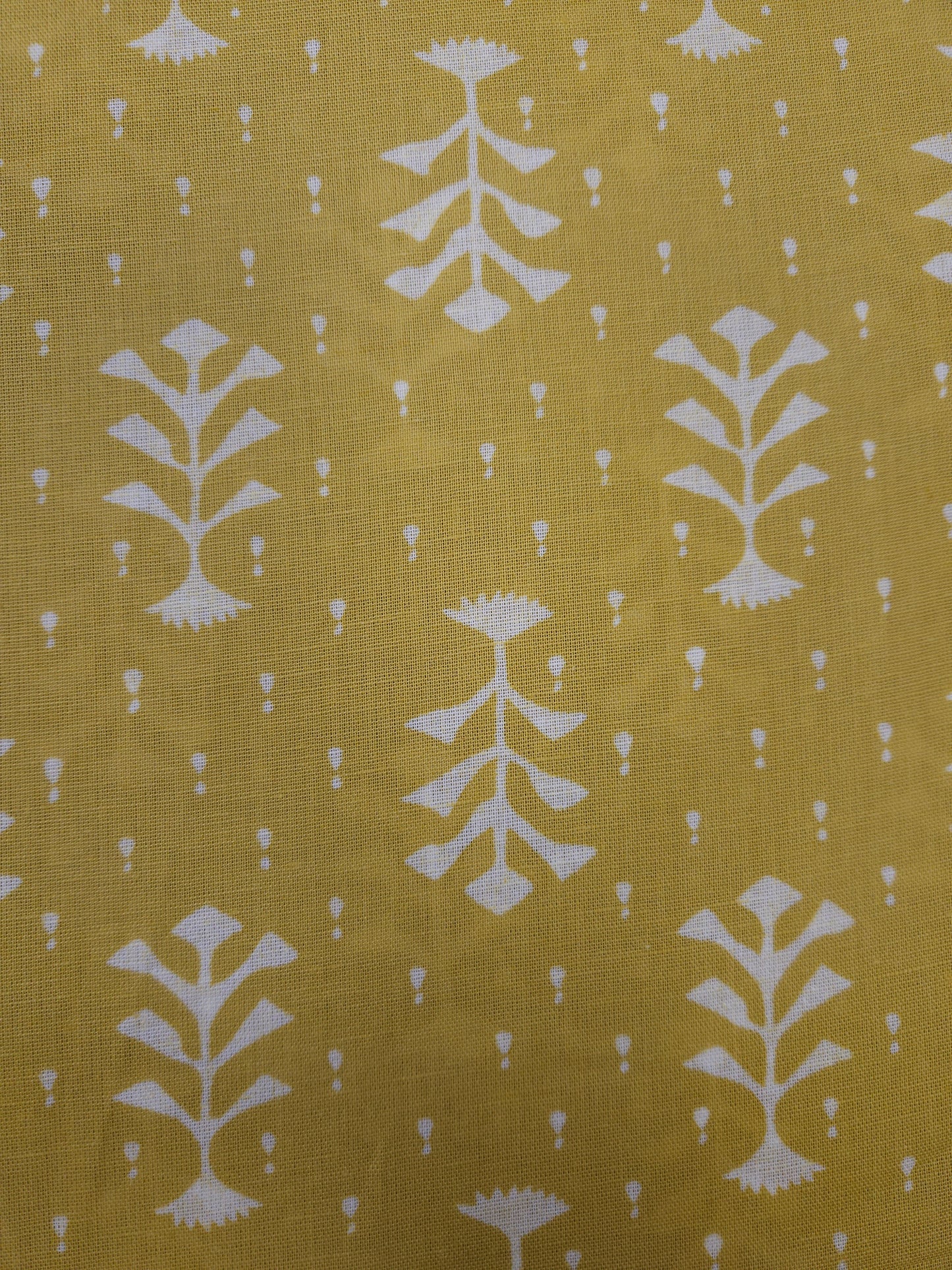 Mustard Yellow Mini Crops Cotton Suit Set