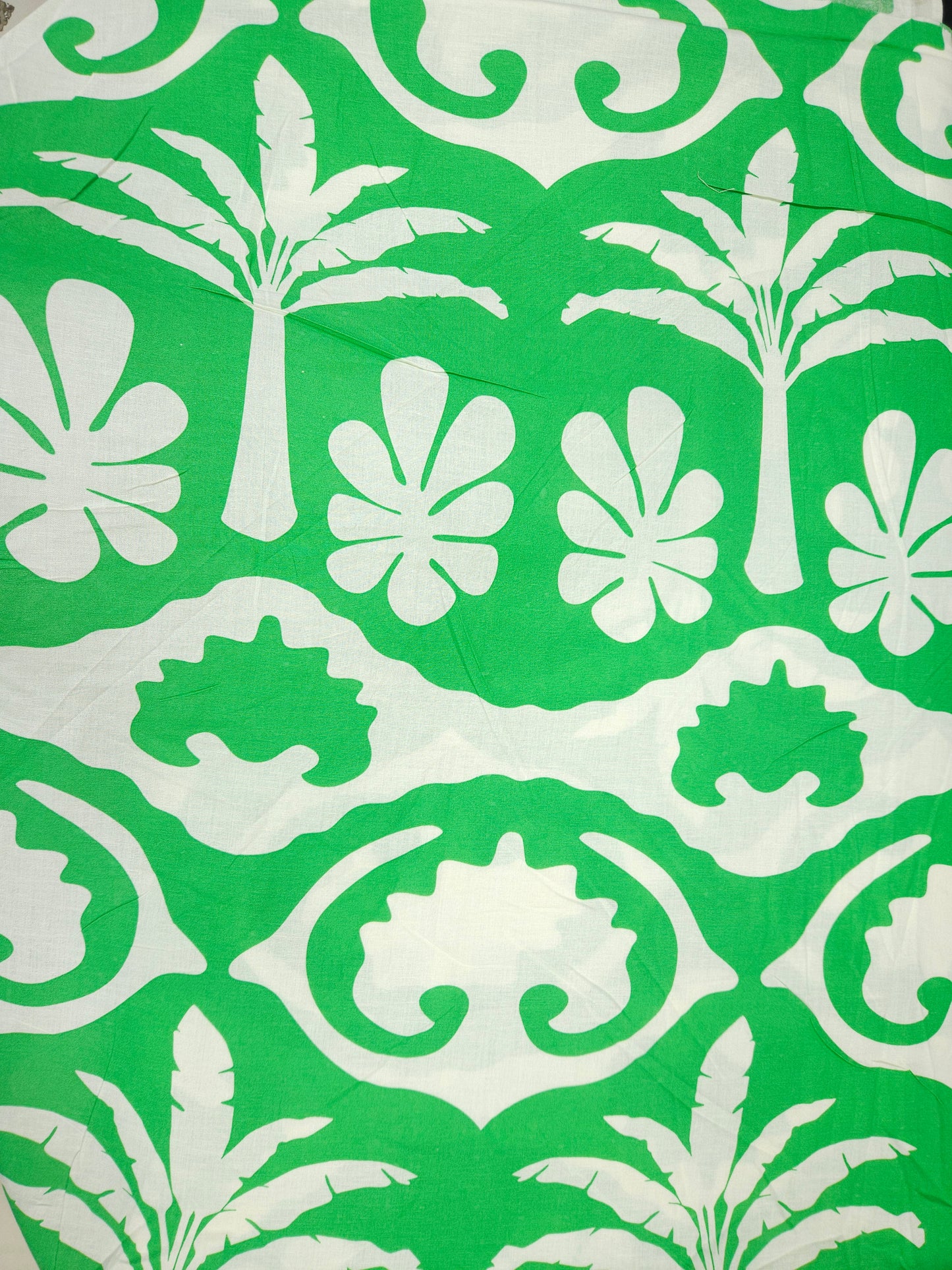 Green Tropical Linen Fabric | 60 Inch Width