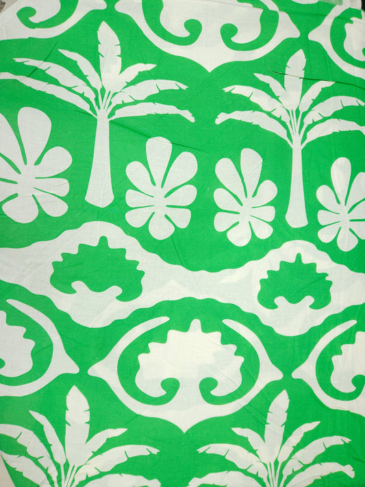 Green Tropical Linen Fabric | 60 Inch Width
