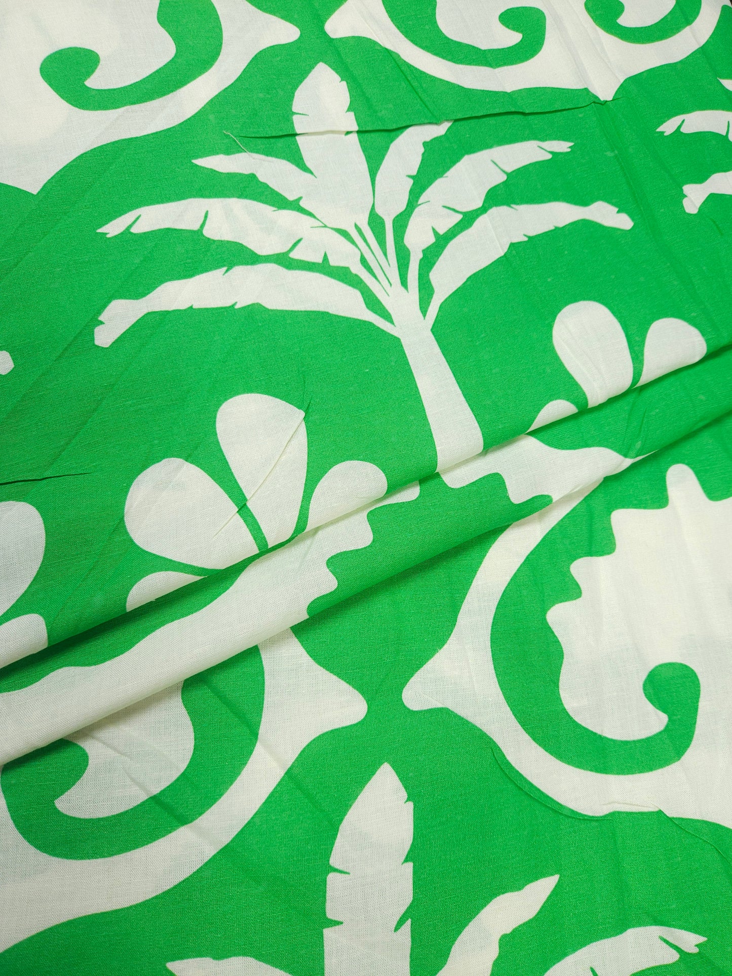 Green Tropical Linen Fabric | 60 Inch Width