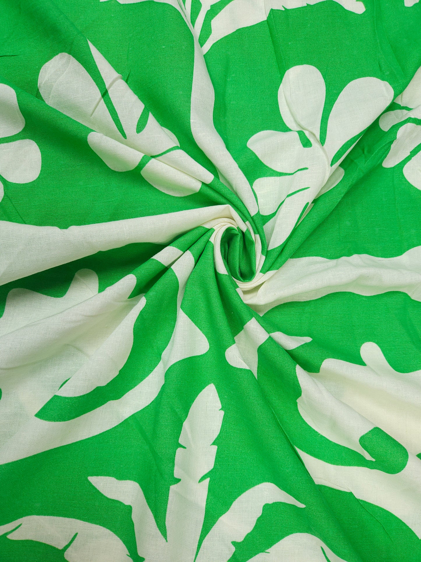 Green Tropical Linen Fabric | 60 Inch Width