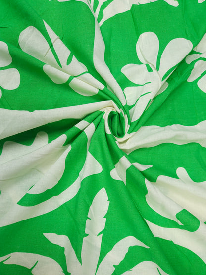 Green Tropical Linen Fabric | 60 Inch Width